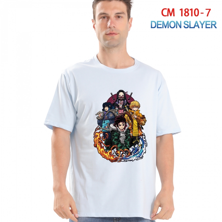 Demon Slayer Kimets Printed short-sleeved cotton T-shirt from S to 4XL  CM-1810-7