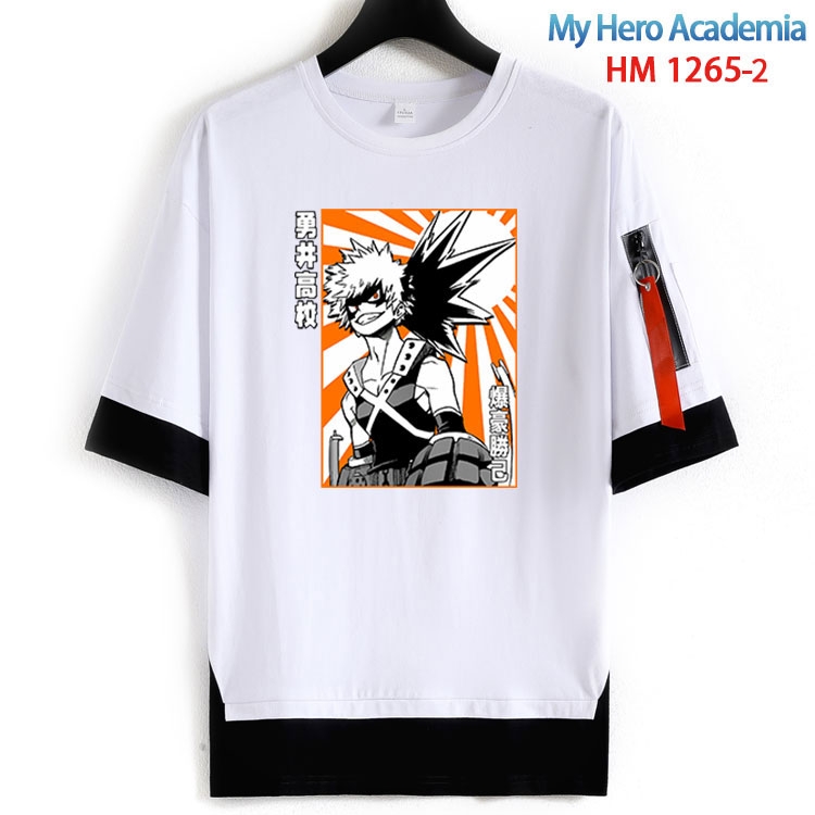 My Hero Academia Cotton Crew Neck Fake Two-Piece Short Sleeve T-Shirt from S to 4XL HM 1265 2