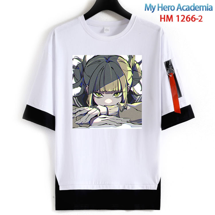 My Hero Academia Cotton Crew Neck Fake Two-Piece Short Sleeve T-Shirt from S to 4XL HM 1266 2