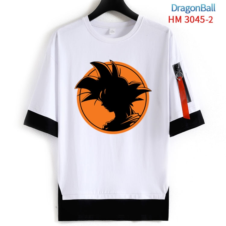 DRAGON BALL Cotton Crew Neck Fake Two-Piece Short Sleeve T-Shirt from S to 4XL   HM-3045-2