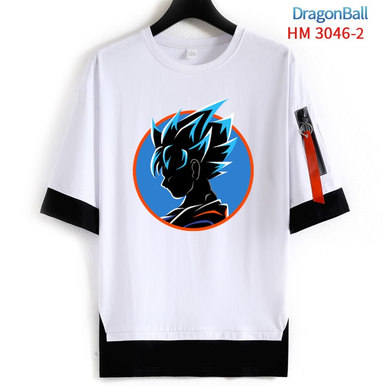 DRAGON BALL Cotton Crew Neck Fake Two-Piece Short Sleeve T-Shirt from S to 4XL  HM-3046-2