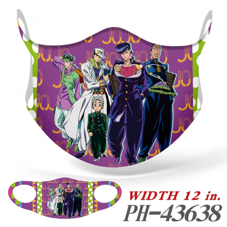 JoJos Bizarre Adventure Anime full color ice silk seamless mask price for 5 pcs  PH-43638A