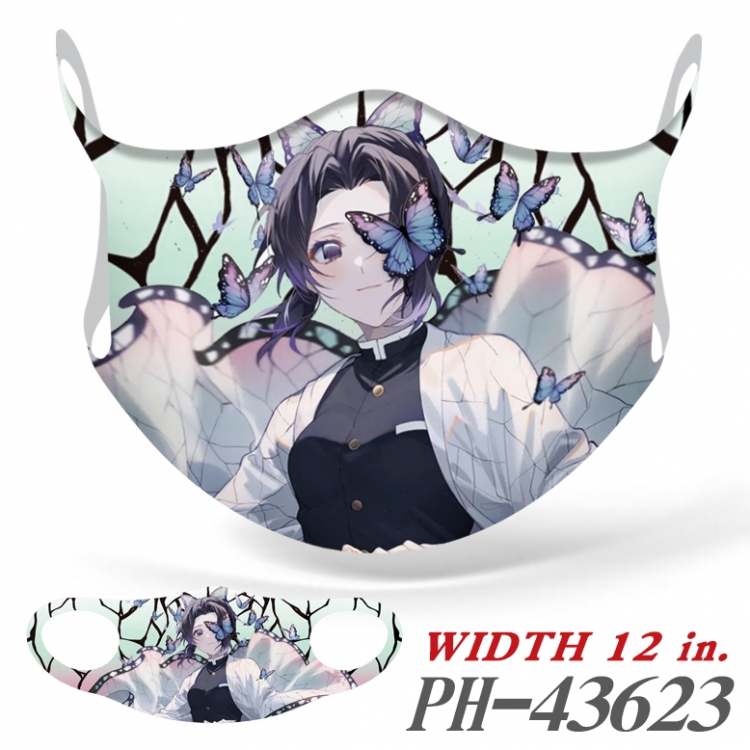 Demon Slayer Kimets Anime full color ice silk seamless mask price for 5 pcs  PH-43623A