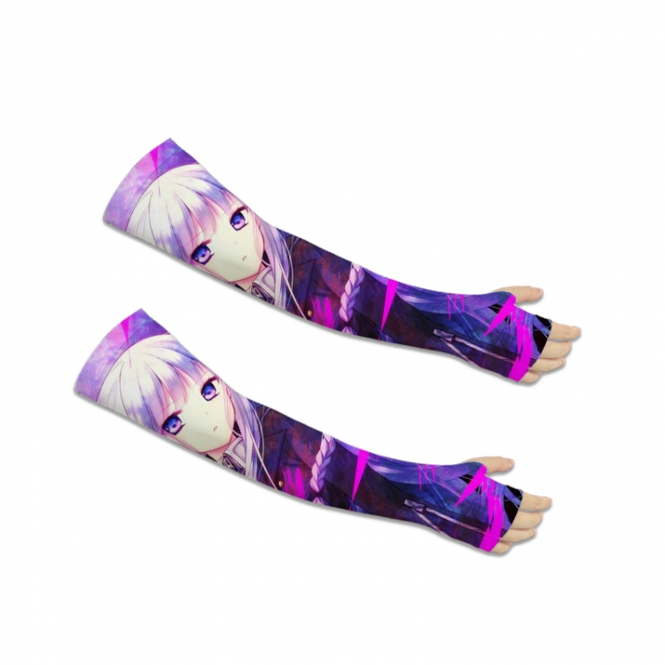 Dangan-Ronpa Anime Peripheral Printed Long Cycling Sleeves Sunscreen Ice Sleeves