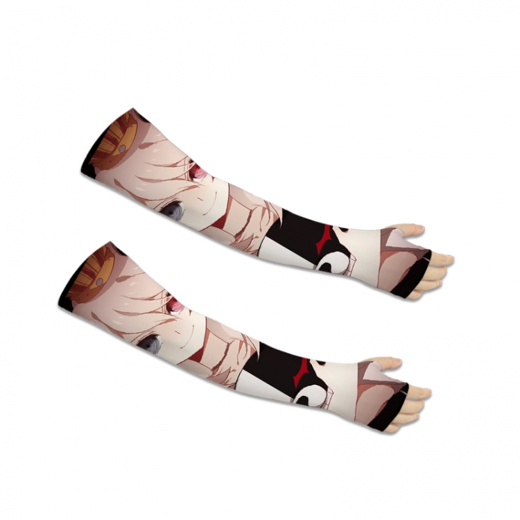 Dangan-Ronpa Anime Peripheral Printed Long Cycling Sleeves Sunscreen Ice Sleeves