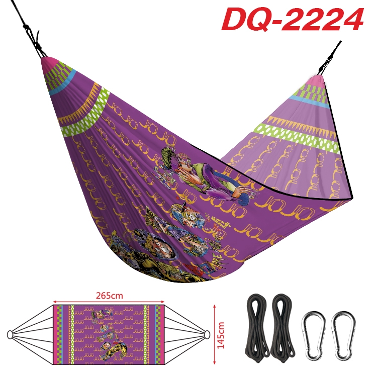 JoJos Bizarre Adventure Outdoor full color watermark printing hammock 265x145cm