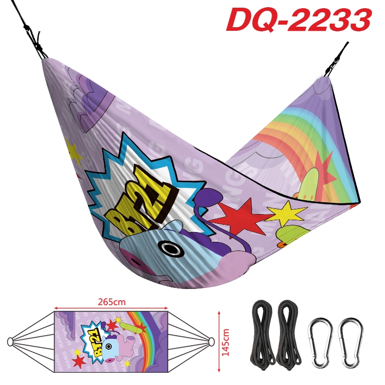 BTS Outdoor full color watermark printing hammock 265x145cm DQ-2233