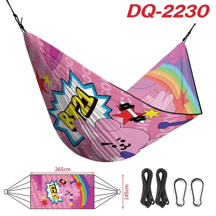 BTS Outdoor full color watermark printing hammock 265x145cm  DQ-2230