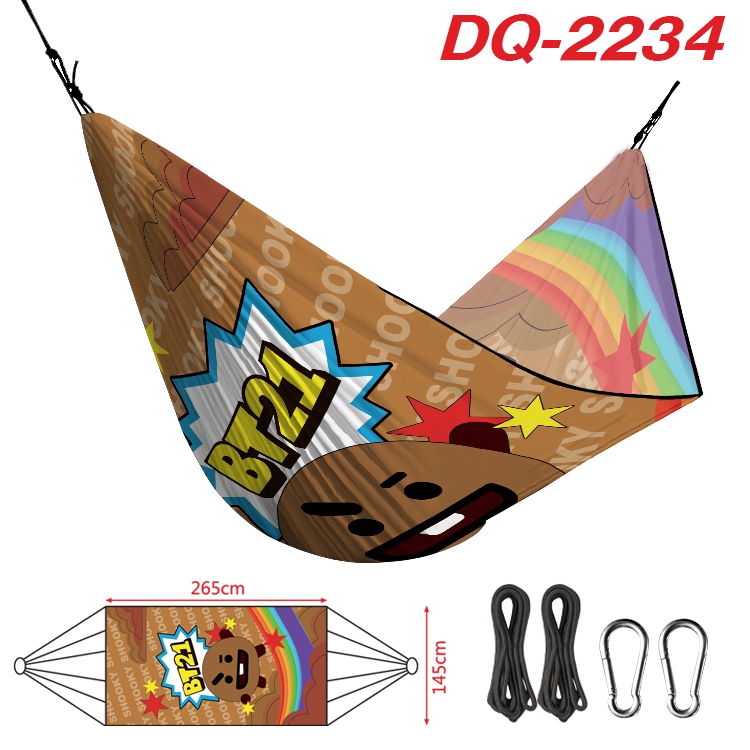 BTS Outdoor full color watermark printing hammock 265x145cm DQ-2234