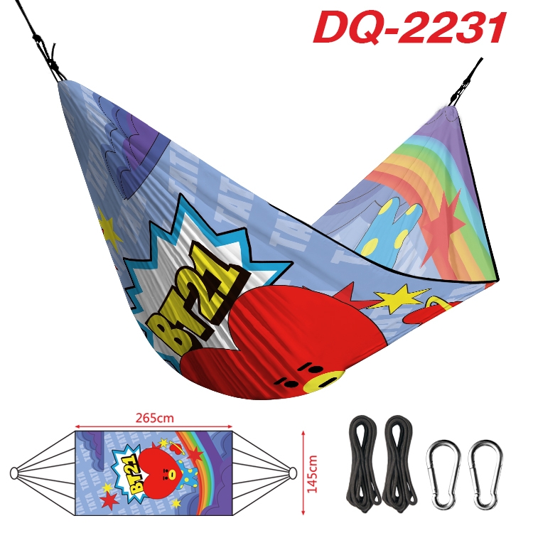 BTS Outdoor full color watermark printing hammock 265x145cm DQ-2231