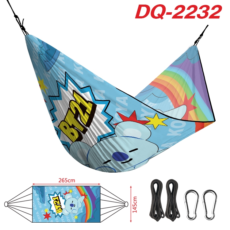 BTS Outdoor full color watermark printing hammock 265x145cm  DQ-2232