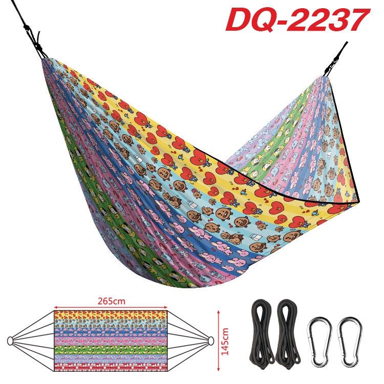 BTS Outdoor full color watermark printing hammock 265x145cm  DQ-2237