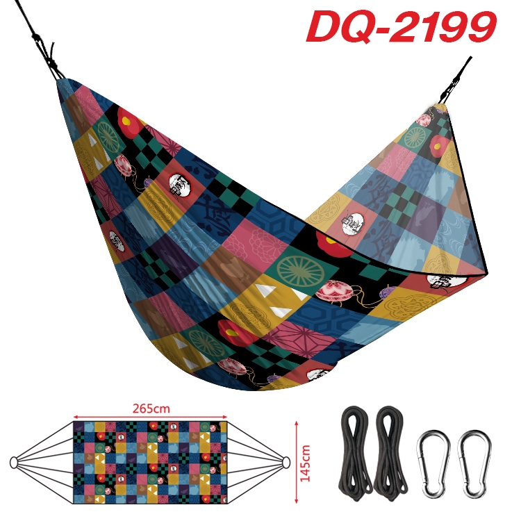 Demon Slayer Kimets Outdoor full color watermark printing hammock 265x145cm DQ-2199