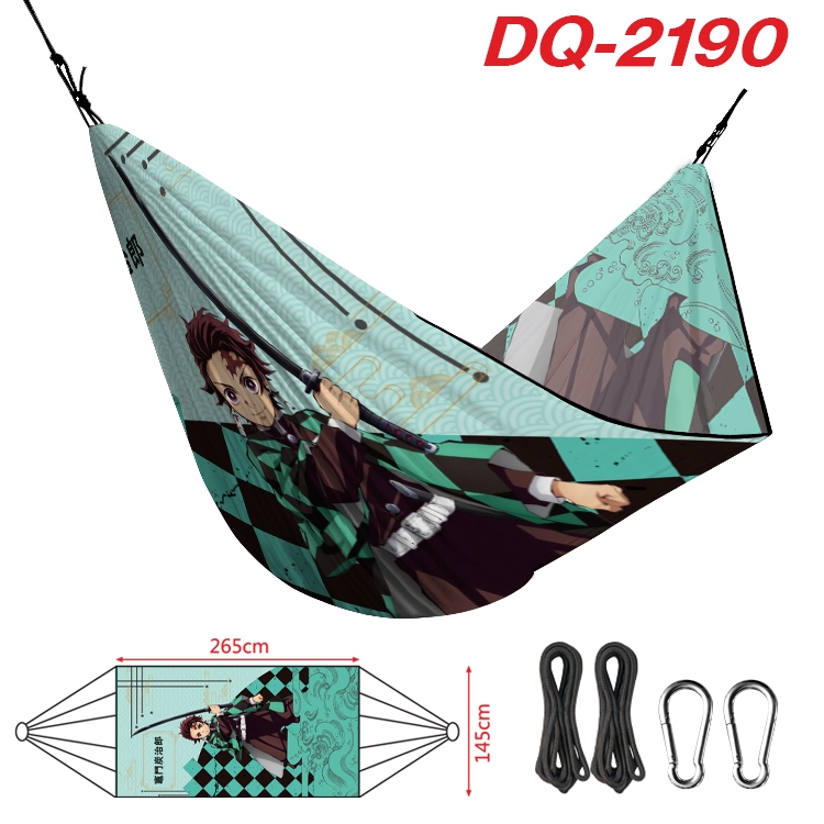 Demon Slayer Kimets Outdoor full color watermark printing hammock 265x145cm DQ-2190