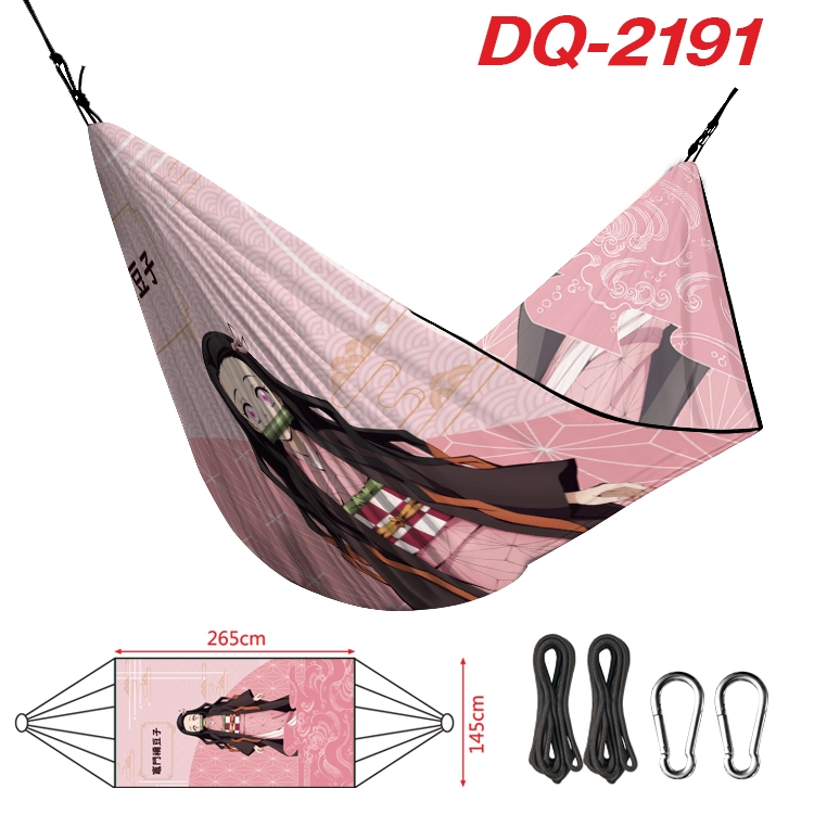 Demon Slayer Kimets Outdoor full color watermark printing hammock 265x145cm DQ-2191