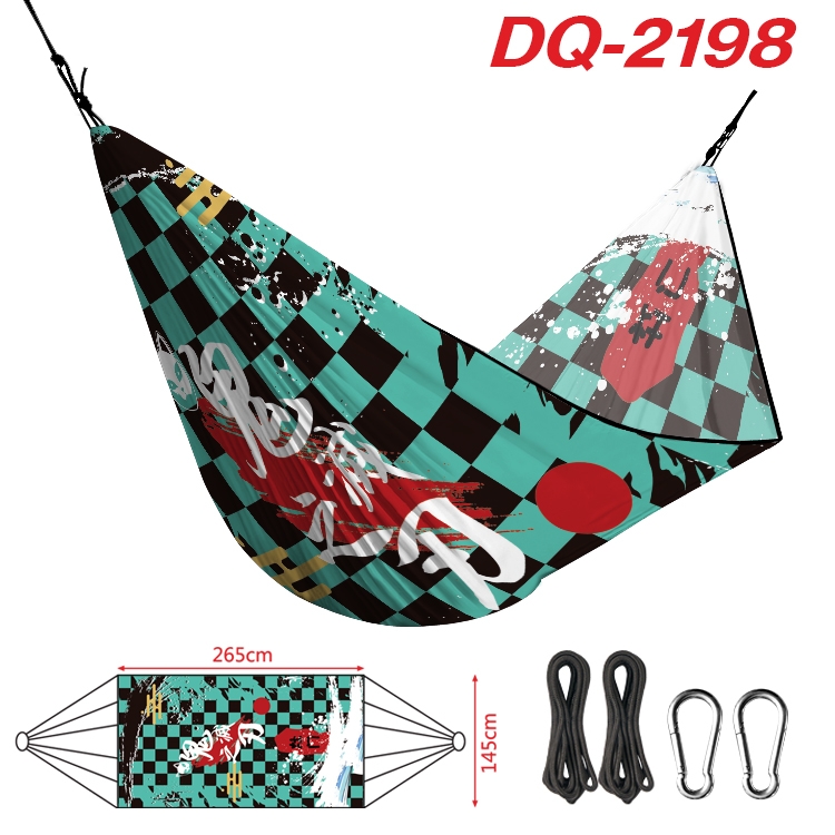 Demon Slayer Kimets Outdoor full color watermark printing hammock 265x145cm DQ-2198