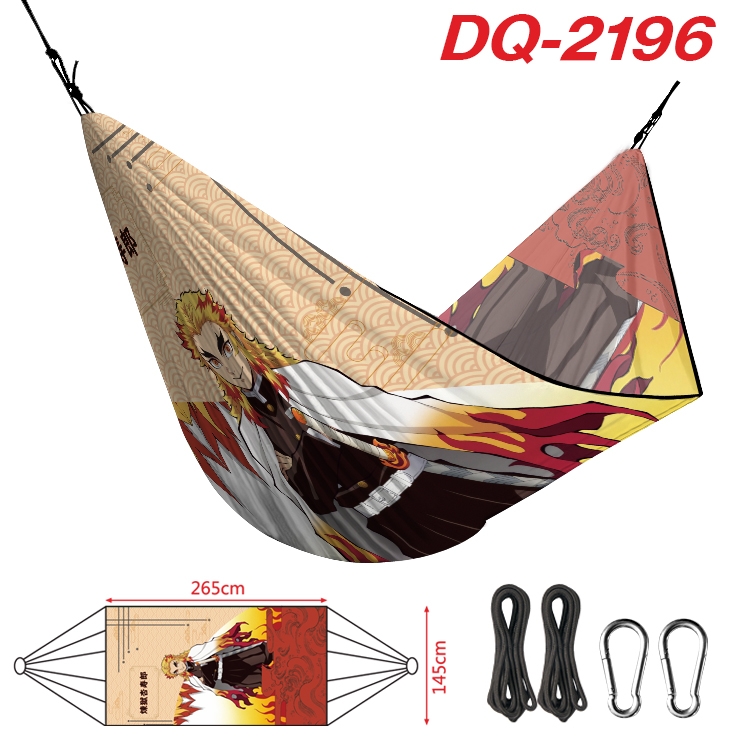 Demon Slayer Kimets Outdoor full color watermark printing hammock 265x145cm DQ-2196