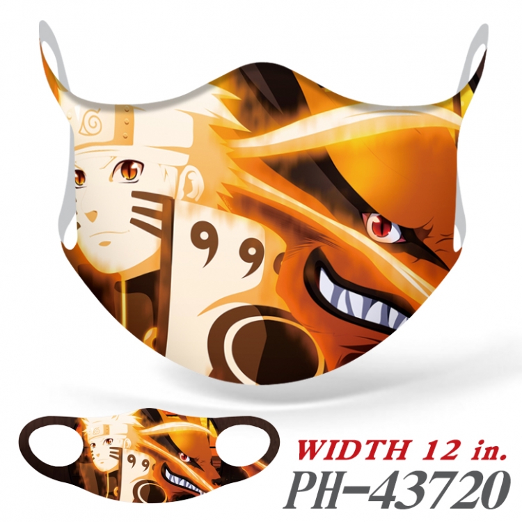 Naruto Full color Ice silk seamless Mask  price for 5 pcs PH-43720A