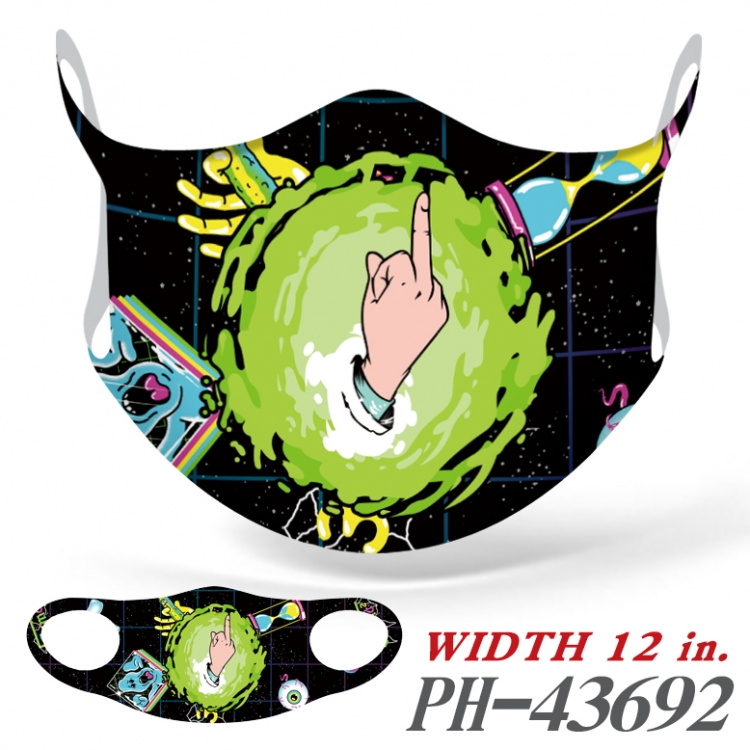 Rick and Morty Full color Ice silk seamless Mask  price for 5 pcs  PH-43692A