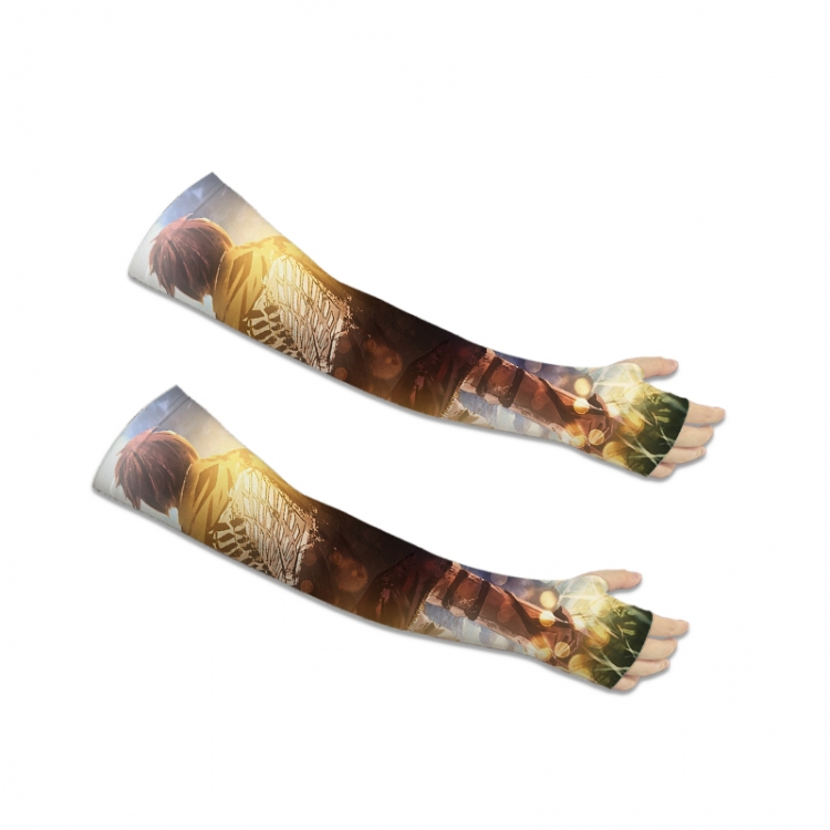 Shingeki no Kyojin Anime Peripheral Printed Long Cycling Sleeves Sunscreen Ice Sleeves