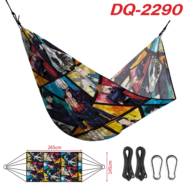 Jujutsu Kaisen Outdoor full color watermark printing hammock 265x145cm  DQ-2290