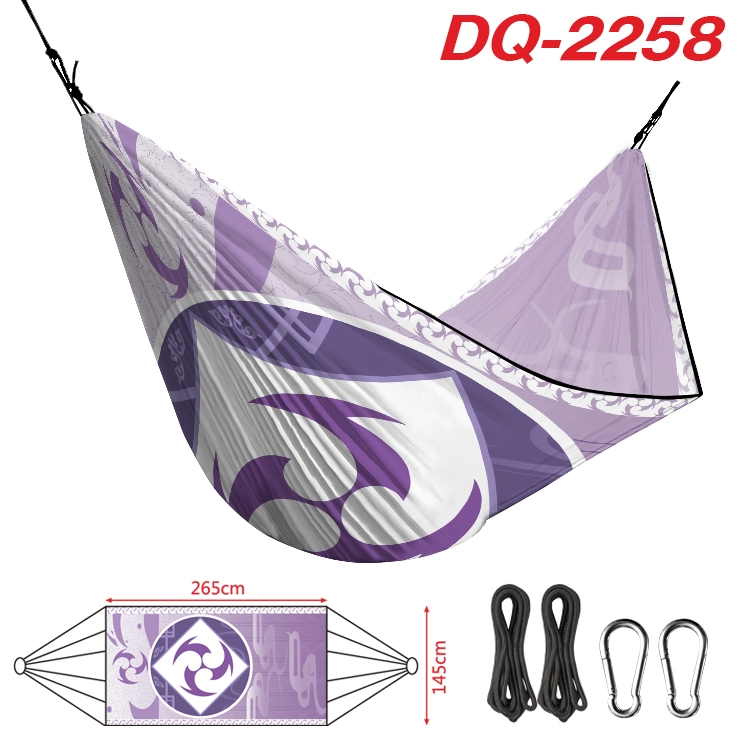 Genshin Impact Outdoor full color watermark printing hammock 265x145cm DQ-2258