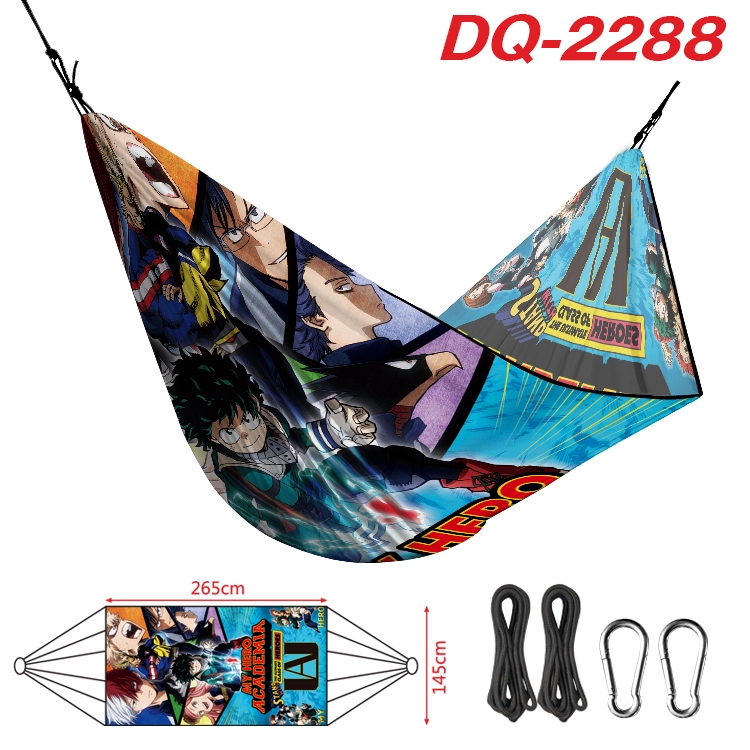 My Hero Academia Outdoor full color watermark printing hammock 265x145cm  DQ-2288