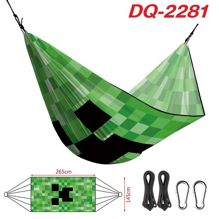 Minecraft Outdoor full color watermark printing hammock 265x145cm DQ-2281
