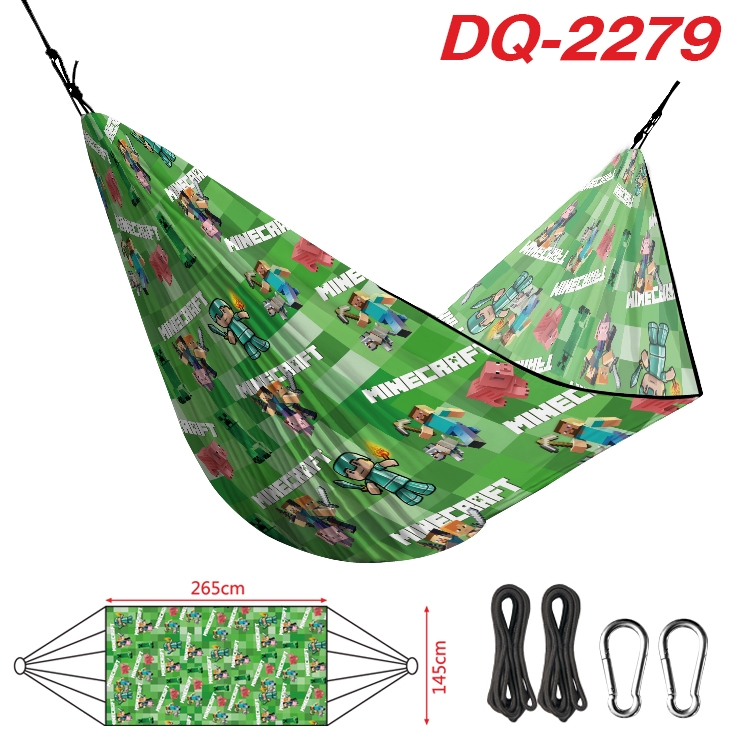 Minecraft Outdoor full color watermark printing hammock 265x145cm DQ-2279