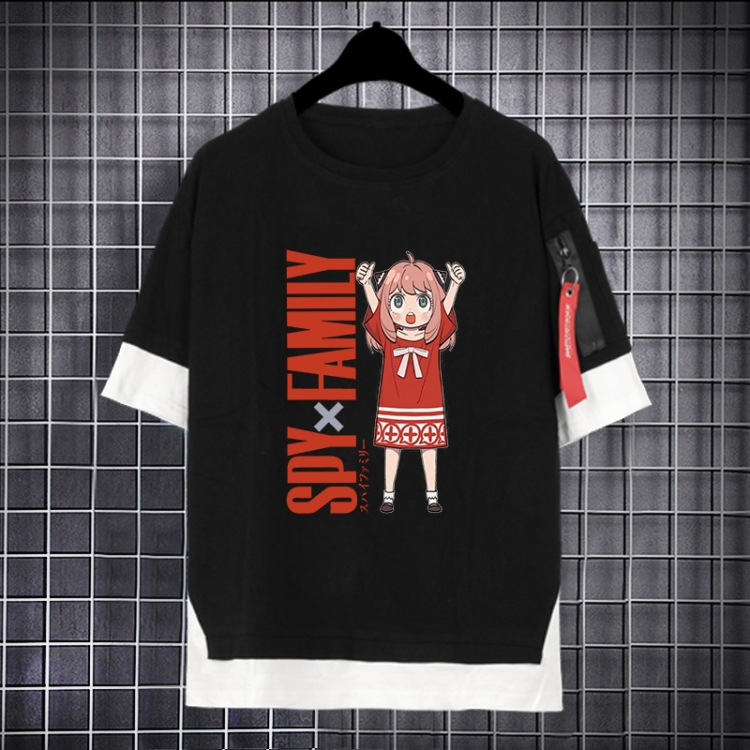 SPY×FAMILY Anime peripheral fake two-piece streamer short-sleeved T-shirt from S to 3XL