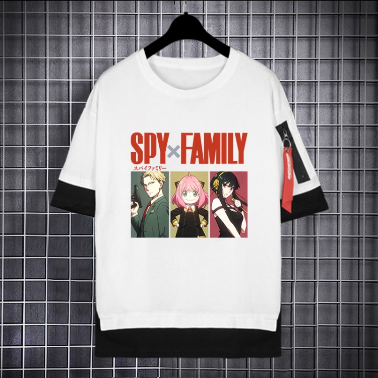 SPY×FAMILY Anime peripheral fake two-piece streamer short-sleeved T-shirt from S to 3XL