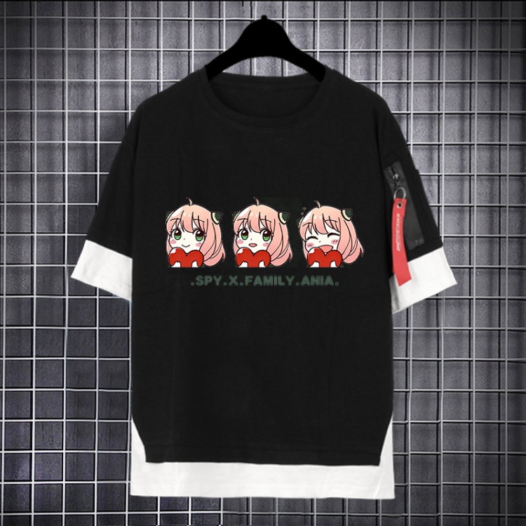 SPY×FAMILY Anime peripheral fake two-piece streamer short-sleeved T-shirt from S to 3XL