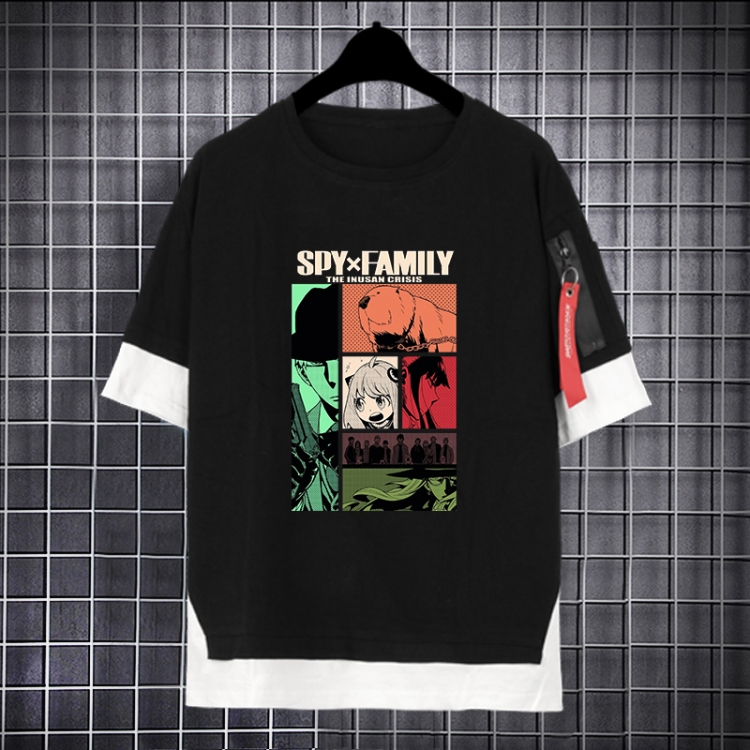 SPY×FAMILY Anime peripheral fake two-piece streamer short-sleeved T-shirt from S to 3XL