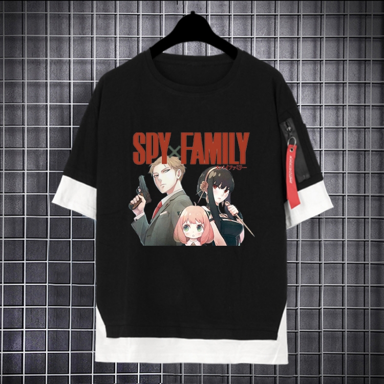 SPY×FAMILY Anime peripheral fake two-piece streamer short-sleeved T-shirt from S to 3XL