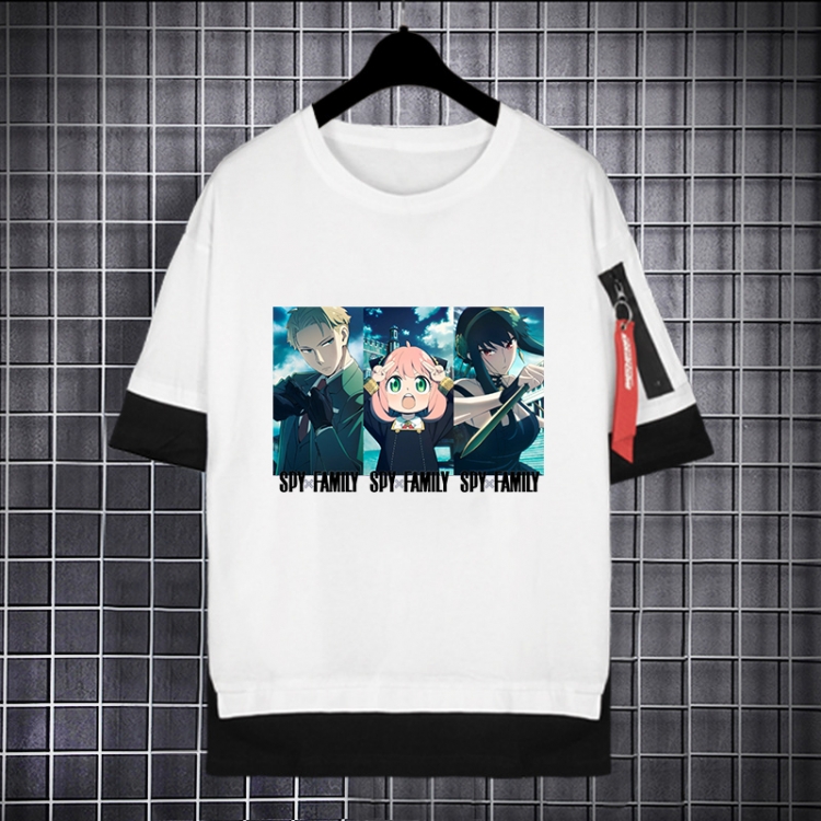 SPY×FAMILY Anime peripheral fake two-piece streamer short-sleeved T-shirt from S to 3XL