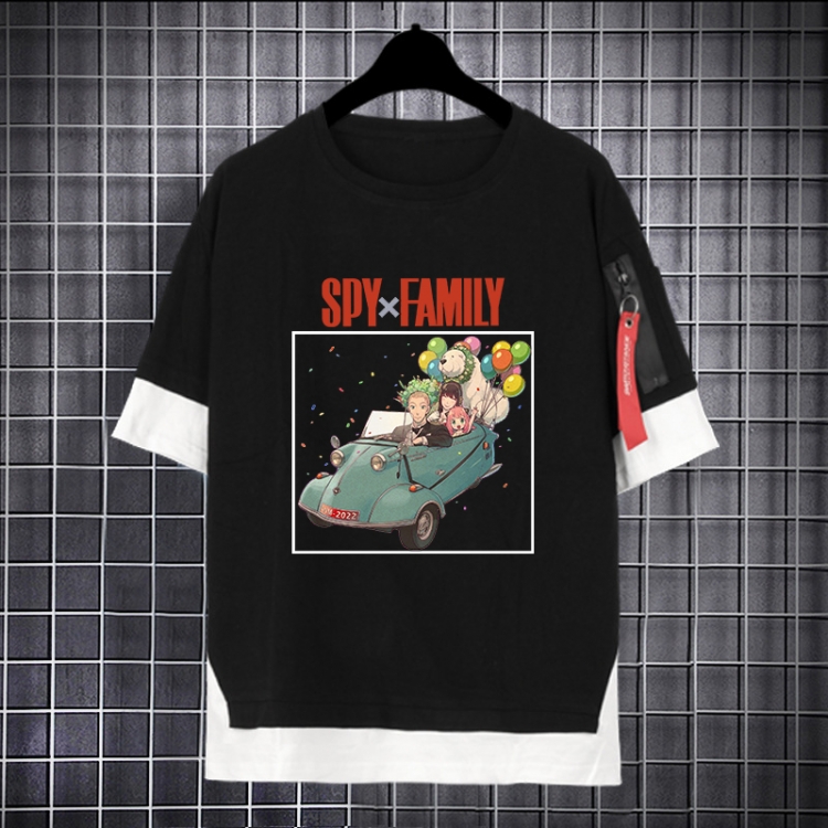 SPY×FAMILY Anime peripheral fake two-piece streamer short-sleeved T-shirt from S to 3XL