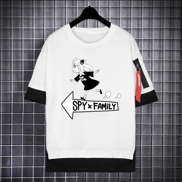 SPY×FAMILY Anime peripheral fake two-piece streamer short-sleeved T-shirt from S to 3XL