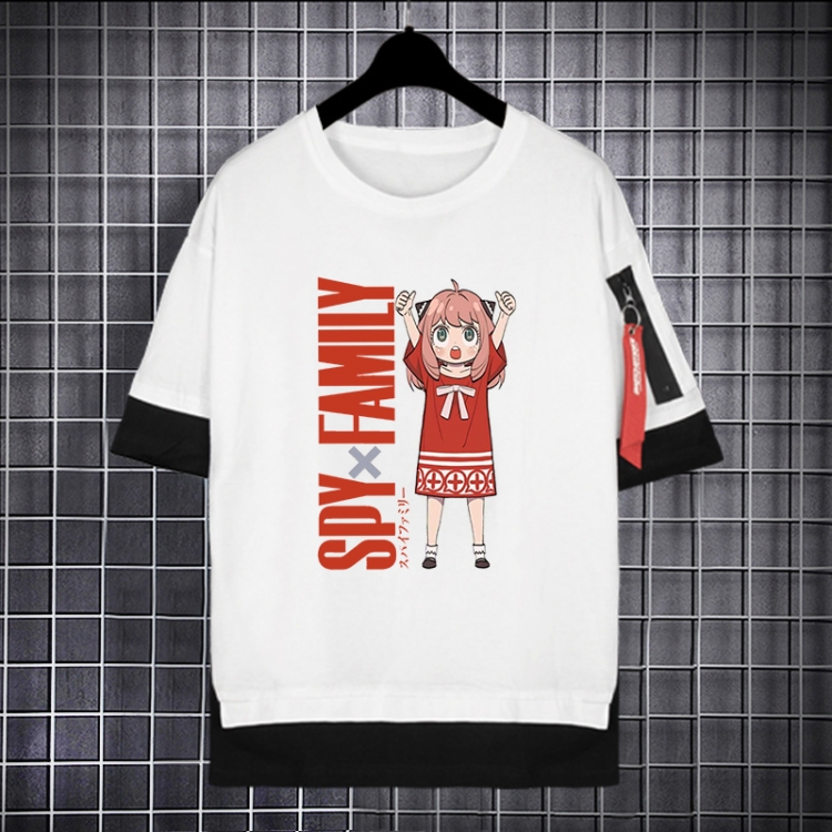 SPY×FAMILY Anime peripheral fake two-piece streamer short-sleeved T-shirt from S to 3XL