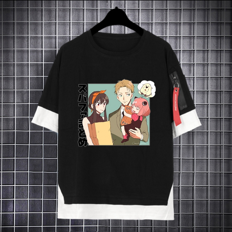 SPY×FAMILY Anime peripheral fake two-piece streamer short-sleeved T-shirt from S to 3XL