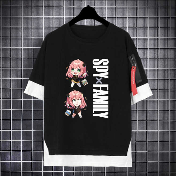 SPY×FAMILY Anime peripheral fake two-piece streamer short-sleeved T-shirt from S to 3XL