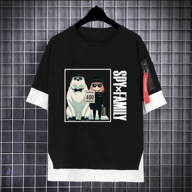 SPY×FAMILY Anime peripheral fake two-piece streamer short-sleeved T-shirt from S to 3XL