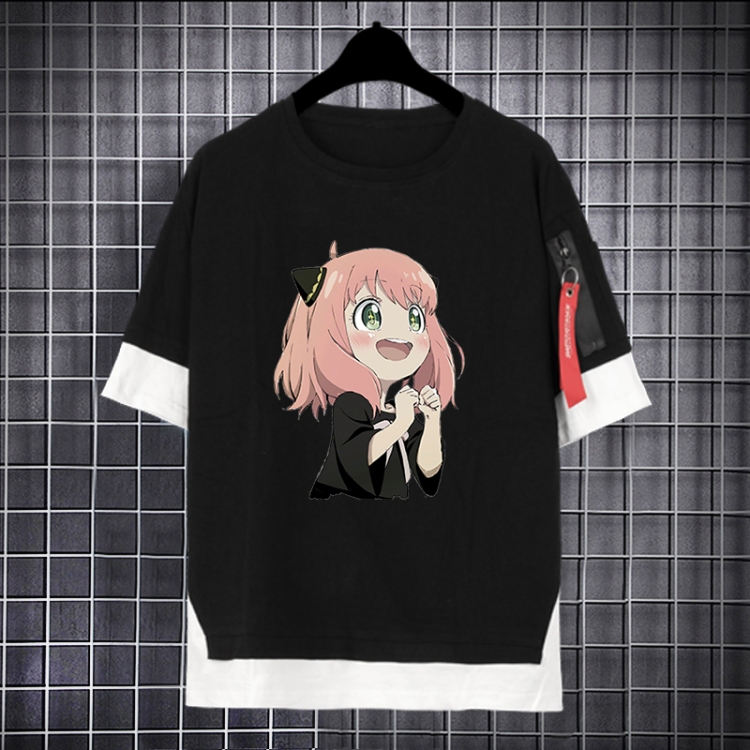 SPY×FAMILY Anime peripheral fake two-piece streamer short-sleeved T-shirt from S to 3XL