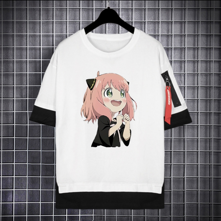 SPY×FAMILY Anime peripheral fake two-piece streamer short-sleeved T-shirt from S to 3XL