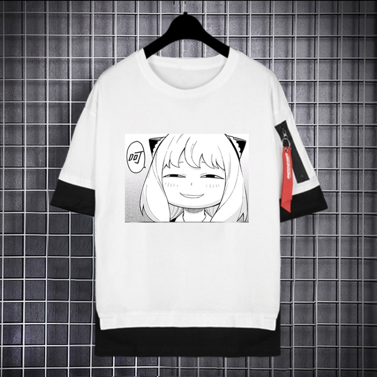 SPY×FAMILY Anime peripheral fake two-piece streamer short-sleeved T-shirt from S to 3XL