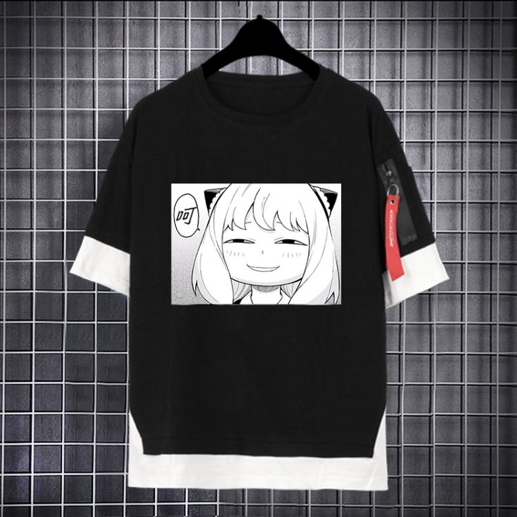 SPY×FAMILY Anime peripheral fake two-piece streamer short-sleeved T-shirt from S to 3XL