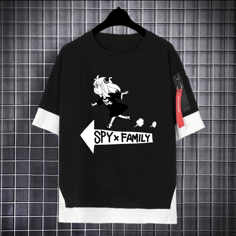 SPY×FAMILY Anime peripheral fake two-piece streamer short-sleeved T-shirt from S to 3XL