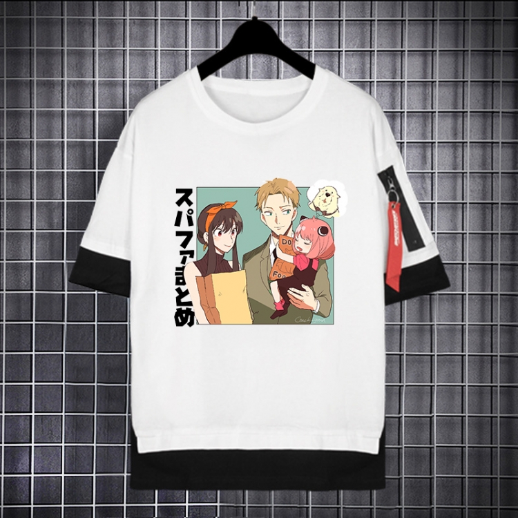 SPY×FAMILY Anime peripheral fake two-piece streamer short-sleeved T-shirt from S to 3XL