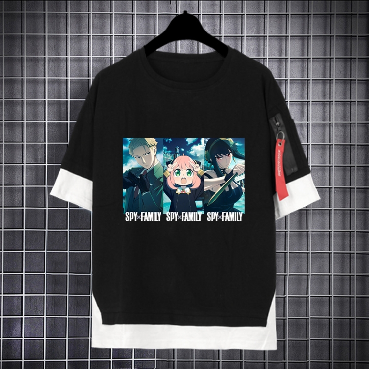 SPY×FAMILY Anime peripheral fake two-piece streamer short-sleeved T-shirt from S to 3XL