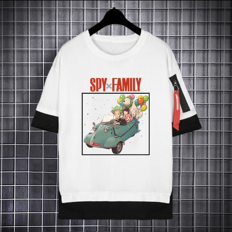 SPY×FAMILY Anime peripheral fake two-piece streamer short-sleeved T-shirt from S to 3XL