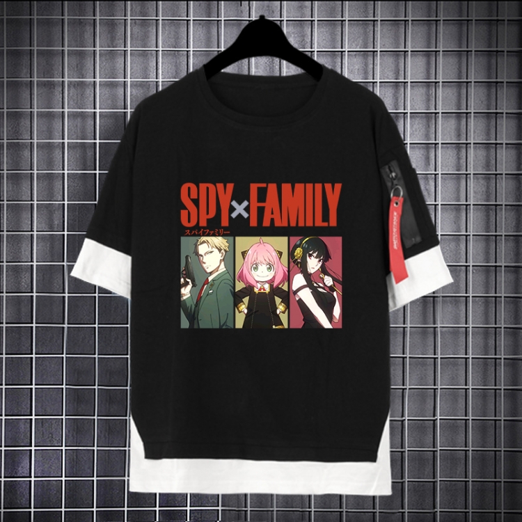 SPY×FAMILY Anime peripheral fake two-piece streamer short-sleeved T-shirt from S to 3XL